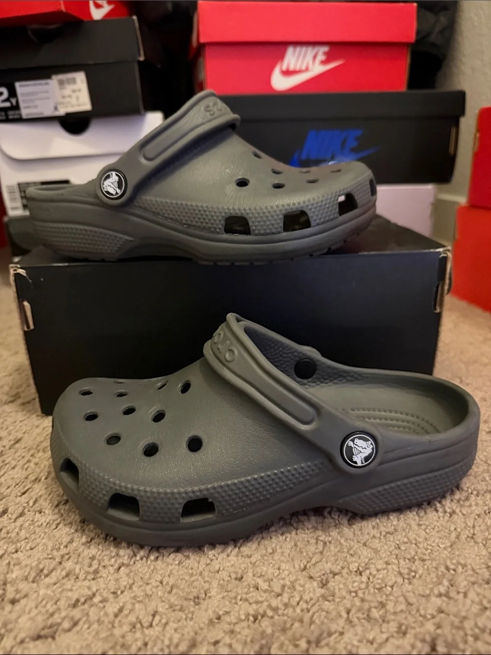 CROCS Kids Classic Clog - Charcoal Gray